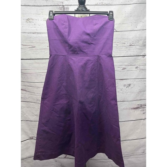 Isaac Mizrahi  Purple A-Line Dress Fitted Bodice Strapless Womens Size 6 - Picture 1 of 4